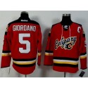 Flames #5 Mark Giordano Red Alternate Stitched Jersey