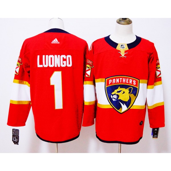 Florida Panthers #1 Roberto Luongo Red Stitched Adidas Jersey