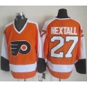 Flyers #27 Ron Hextall Orange White CCM Throwback Stitched Jersey