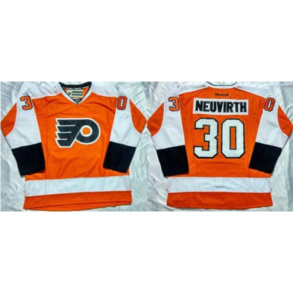 Flyers #30 Michal Neuvirth Orange Home Stitched Jersey