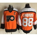 Flyers #88 Eric Lindros Orange CCM Throwback Stitched Jersey