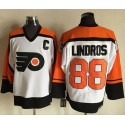 Flyers #88 Eric Lindros White Black CCM Throwback Stitched Jersey