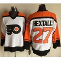 Flyers #27 Ron Hextall White Black CCM Throwback Stitched Jersey