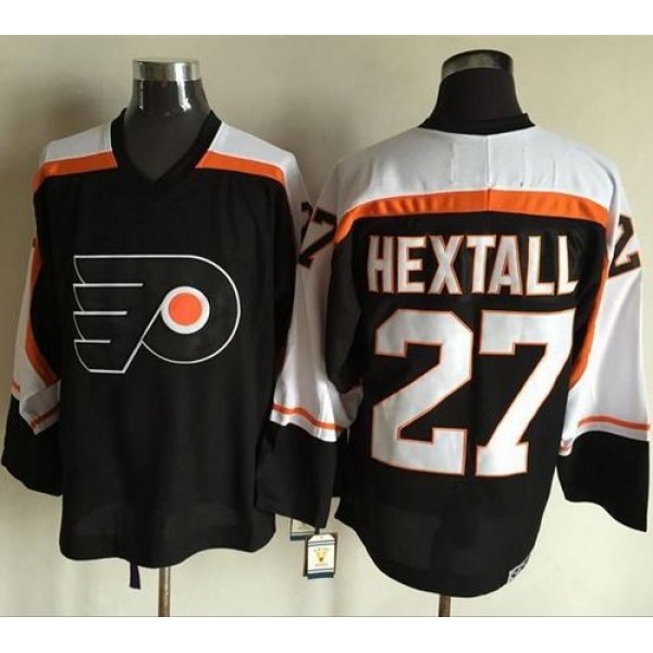 Flyers #27 Ron Hextall Black CCM Throwback Stitched Jersey