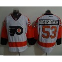 Flyers #53 Shayne Gostisbehere White Stitched Jersey