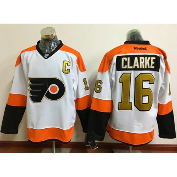 Flyers #16 Bobby Clarke White 3rd Stitched Jersey