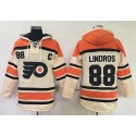 Flyers #88 Eric Lindros Cream Sawyer Hooded Sweatshirt Stitched Jersey