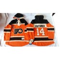 Flyers #14 Sean Couturier Orange Sawyer Hooded Sweatshirt Stitched Jersey