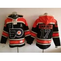 Flyers #17 Wayne Simmonds Black Sawyer Hooded Sweatshirt Stitched Jersey