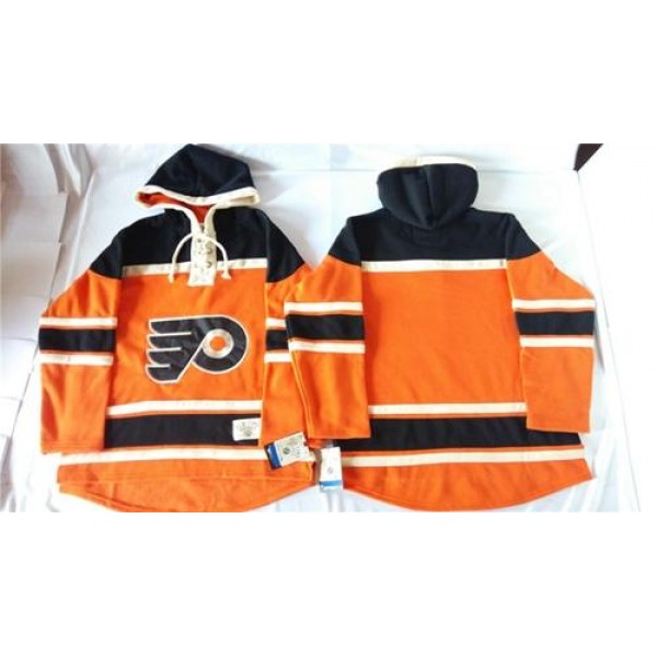 Flyers Blank Orange Sawyer Hooded Sweatshirt Stitched Jersey