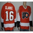 Flyers #16 Bobby Clarke Orange Stitched Jersey