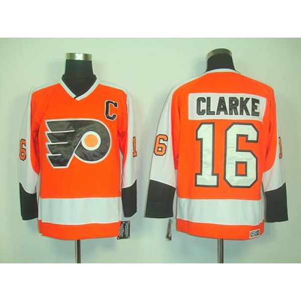 Flyers #16 Clarke Orange CCM Throwback Stitched Jersey