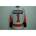 Flyers #1 Bernie Parent Stitched Winter Classic White Jersey