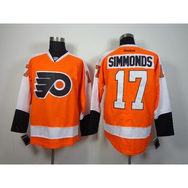 Flyers #17 Wayne Simmonds Orange Stitched Jersey