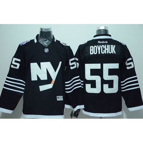 Islanders #55 Johnny Boychuk Black Alternate Stitched Jersey