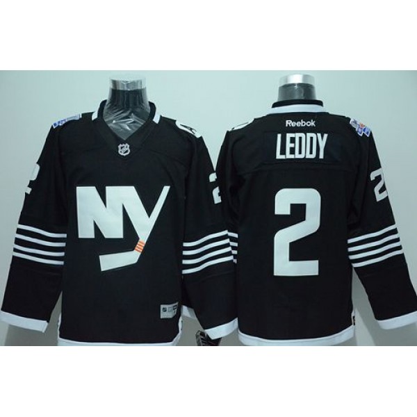 Islanders #2 Nick Leddy Black Alternate Stitched Jersey