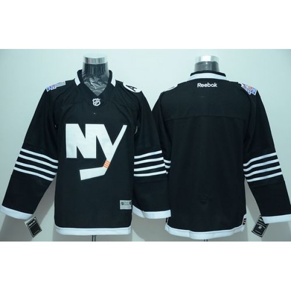 Islanders Blank Black Alternate Stitched Jersey