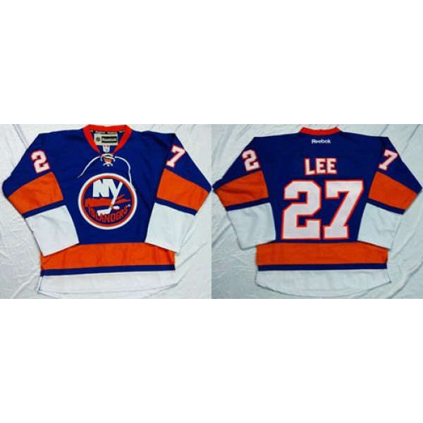 Islanders #27 Anders Lee Baby Blue Home Stitched Jersey