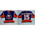 Islanders #15 Cal Clutterbuck Baby Blue Home Stitched Jersey