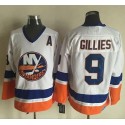 Islanders #9 Clark Gillies White CCM Throwback Stitched Jersey