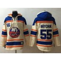 Islanders #55 Johnny Boychuk Cream Sawyer Hooded Sweatshirt Stitched Jersey