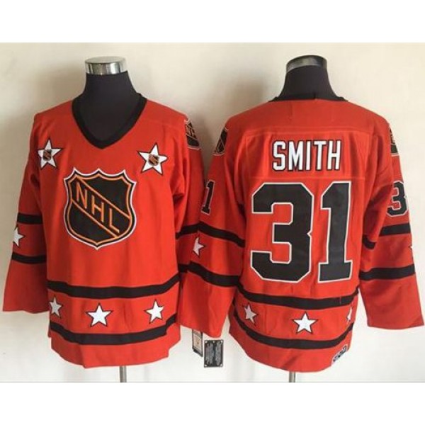 Islanders #31 Billy Smith Orange All Star CCM Throwback Stitched Jersey