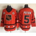 Islanders #5 Denis Potvin Orange All Star CCM Throwback Stitched Jersey