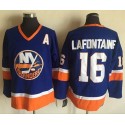 Islanders #16 Pat LaFontaine Baby Blue CCM Throwback Stitched Jersey