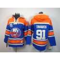 Islanders #91 John Tavares Baby Blue Sawyer Hooded Sweatshirt Stitched Jersey