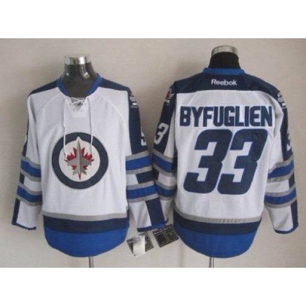 Jets #33 Dustin Byfuglien White 2011 Style Stitched Jersey