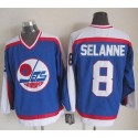 Jets #8 Teemu Selanne Blue White CCM Throwback Stitched Jersey