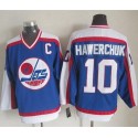 Jets #10 Dale Hawerchuk Blue White CCM Throwback Stitched Jersey