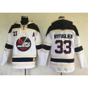 Jets #33 Dustin Byfuglien White Sawyer Hooded Sweatshirt Stitched Jersey