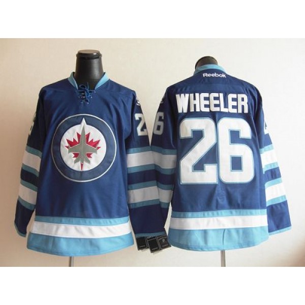 Jets #26 Black Wheeler Dark Blue 2011 Style Stitched Jersey