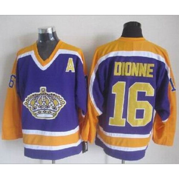 Kings #16 Marcel Dionne Purple CCM Throwback Stitched Jersey