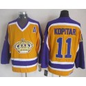 Kings #11 Anze Kopitar Yellow CCM Throwback Stitched Jersey