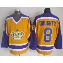 Kings #8 Drew Doughty Yellow CCM Throwback Stitched Jersey