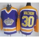 Kings #30 Rogie Vachon Purple CCM Throwback Stitched Jersey
