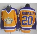 Kings #20 Luc Robitaille Yellow CCM Throwback Stitched Jersey