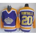 Kings #20 Luc Robitaille Purple CCM Throwback Stitched Jersey