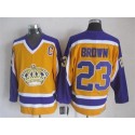 Kings #23 Dustin Brown Yellow CCM Stitched Jersey