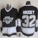 Kings #32 Kelly Hrudey Black CCM Throwback Stitched Jersey