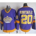 Kings #20 Luc Robitaille Purple Yellow CCM Throwback Stitched Jersey