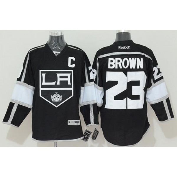 Kings #23 Dustin Brown Black Home Stitched Jersey
