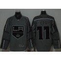 Kings #11 Anze Kopitar Charcoal Cross Check Fashion Stitched Jersey