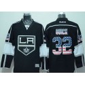Kings #32 Jonathan Quick Black USA Flag Fashion Stitched Jersey