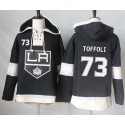 Kings #73 Tyler Toffoli Black Sawyer Hooded Sweatshirt Stitched Jersey