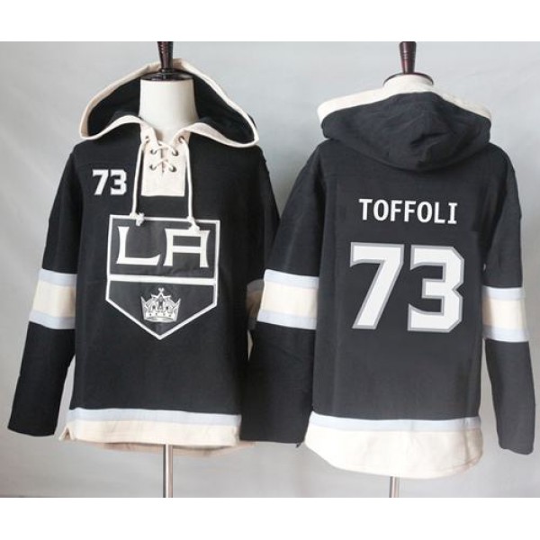 Kings #73 Tyler Toffoli Black Sawyer Hooded Sweatshirt Stitched Jersey