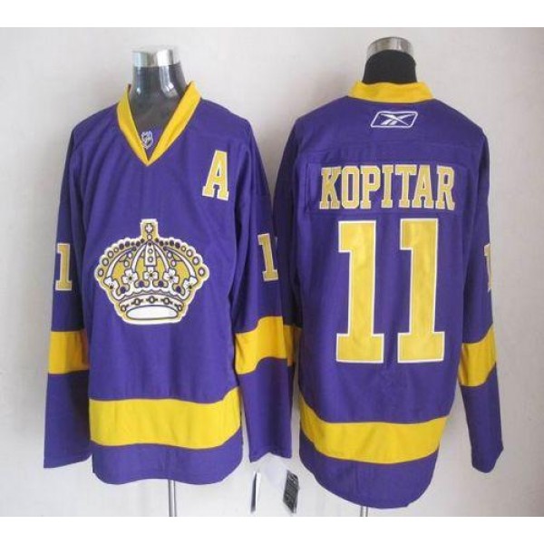 Kings #11 Anze Kopitar Purple Stitched Jersey