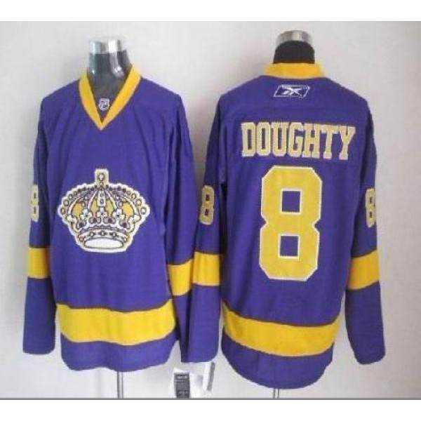 Kings #8 Drew Doughty Purple Stitched Jersey